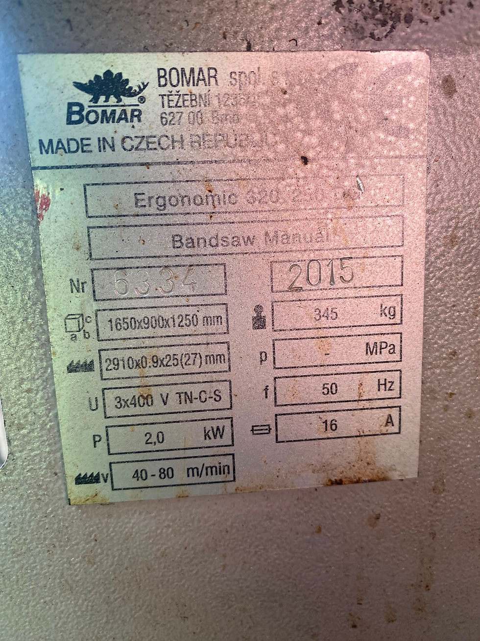 Thumbnail: BOWMAR ERGONOMIC 320 250 DG HORIZONTAL BANDSAW