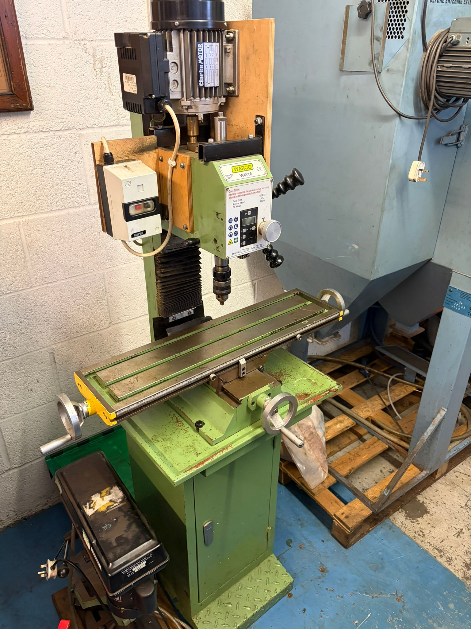 WARCO MILLING / DRILLING MACHINE (SINGLE PHASE)