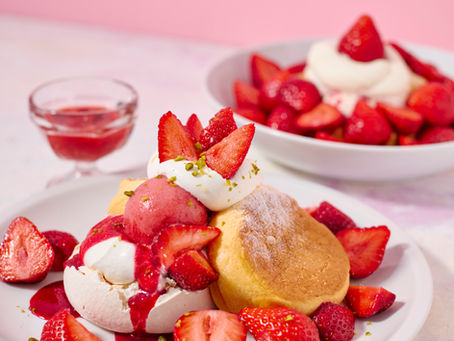 「スフレ×パブロヴァ」奇跡のマリアージュあまおう尽くしの贅沢スフレパンケーキ販売開始