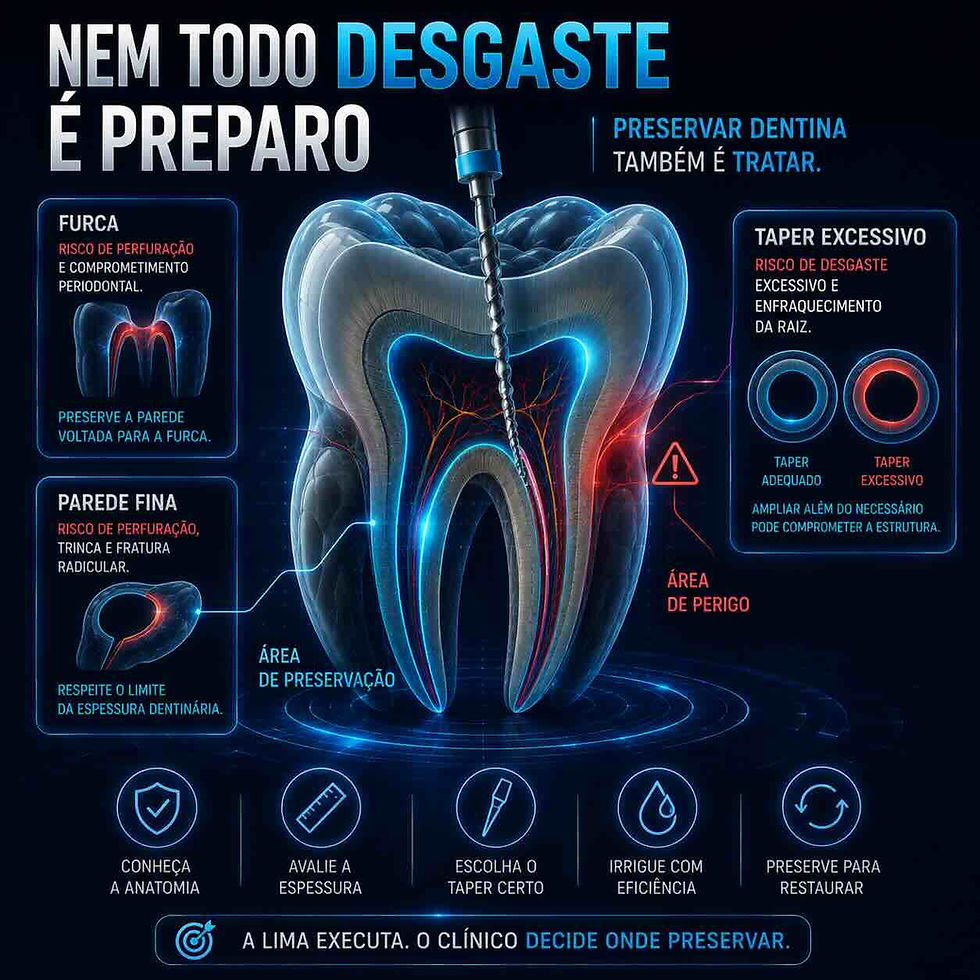 Áreas de perigo na instrumentação endodôntica
