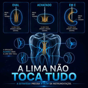 Canais ovais, achatados e em C: por que a lima não toca tudo