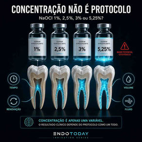 Concentração não é protocolo: Hipoclorito de sódio 1%, 2,5%, 3% ou 5,25%?