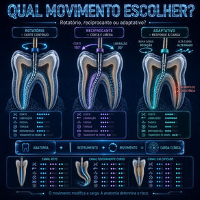 Rotatório, reciprocante ou alternado: como escolher o movimento pela anatomia e pelo risco