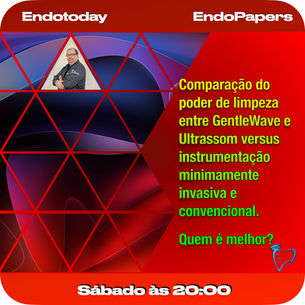 Comparação do poder de limpeza entre GentleWave e Ultrassom.