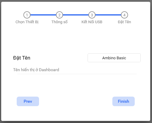 Đặt một tên cho bảng điều khiển, tên mặc định là Ambino Basic
