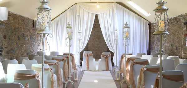 Rustic wedding ceremony