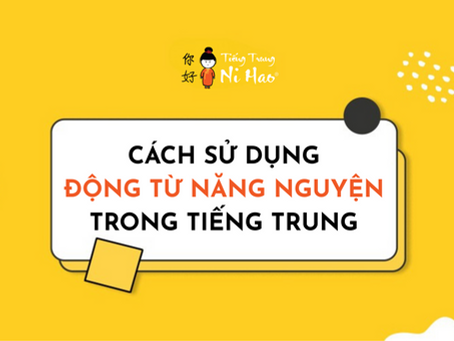 Động từ năng nguyện trong tiếng Trung là gì và cách sử dụng