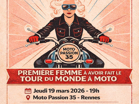 « Soirée Voyages » chez Moto Passion 35 à Rennes avec Anne-France DAUTHEVILLE
