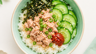 참치 오이 비빔밥 레시피 로고