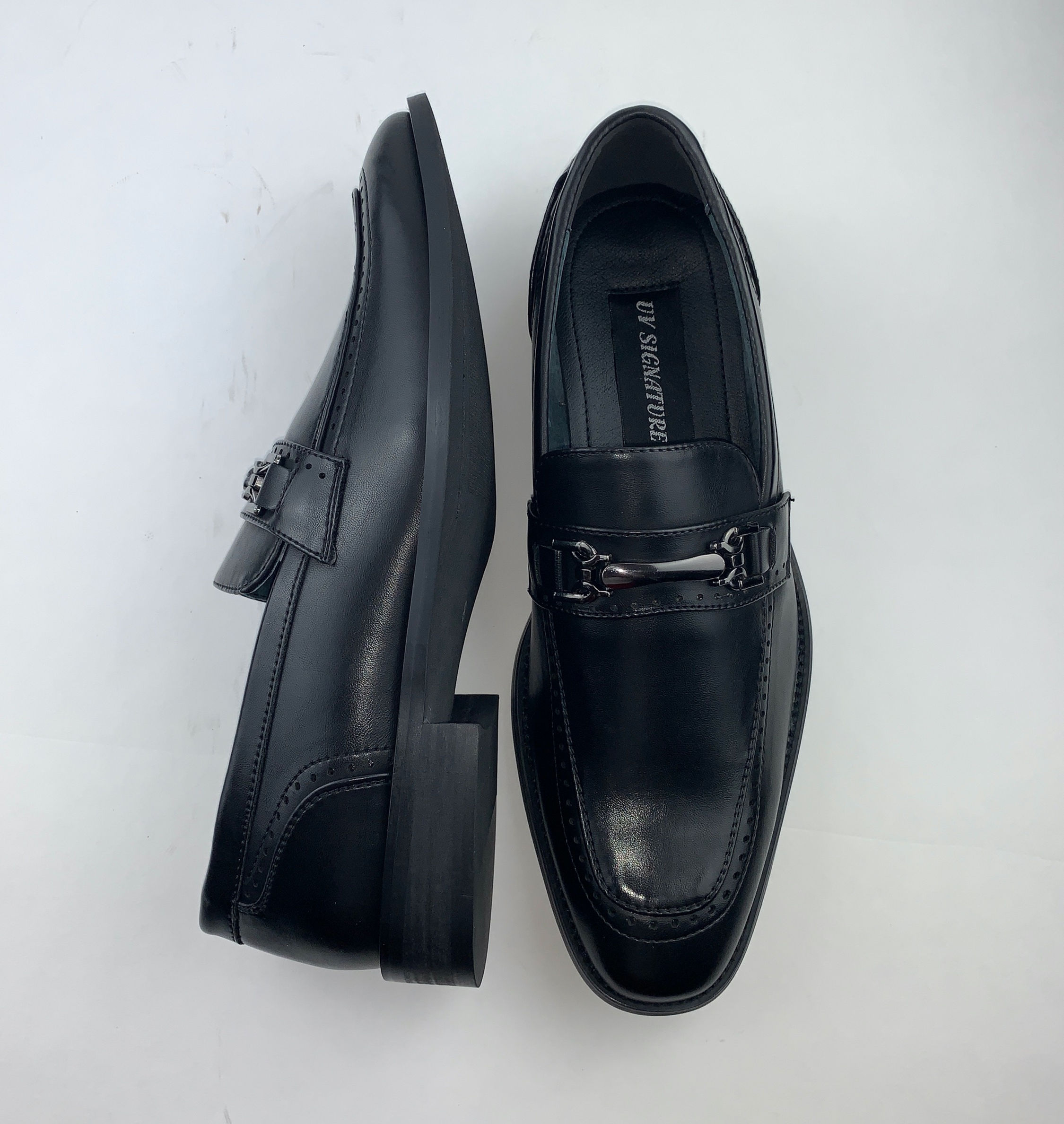Black Apron Toe Loafers
