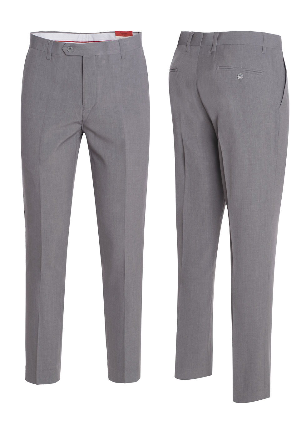 Thumbnail: Skinny-Fit Stretch Lt.Gray Dress Pants