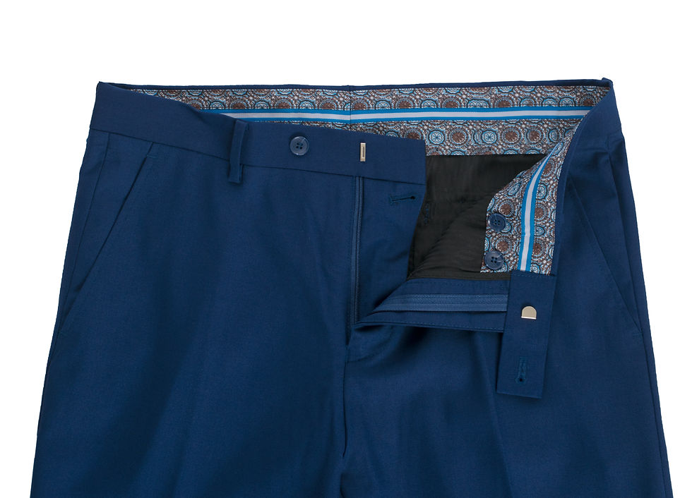 Thumbnail: Skinny-Fit Stretch Indigo Blue Dress Pants