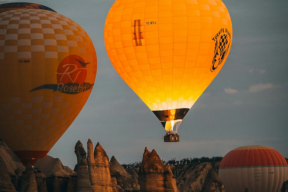Hot air balloons over Cappadocia, Turkey