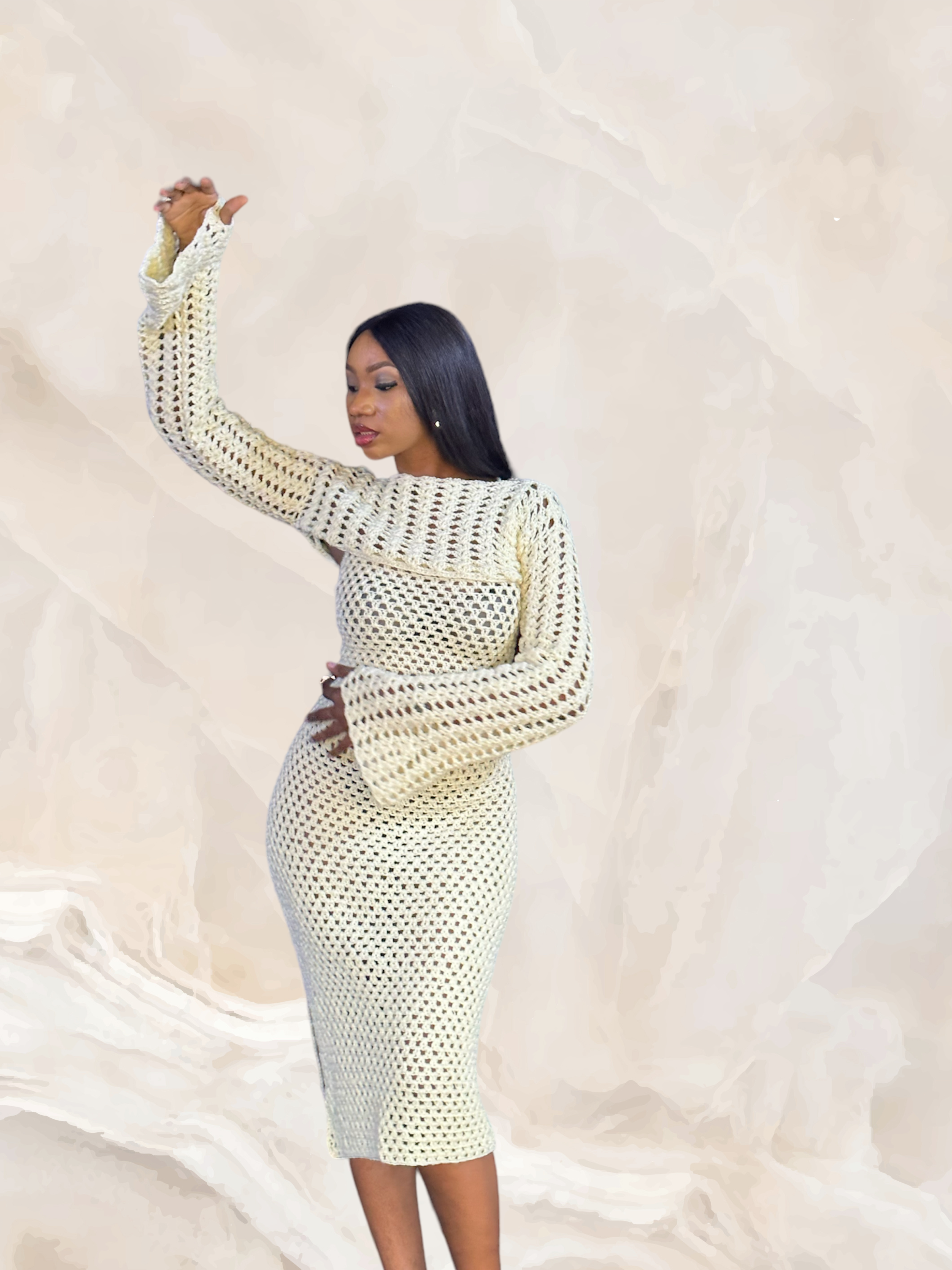 Crochet Dress/Crop Jacket