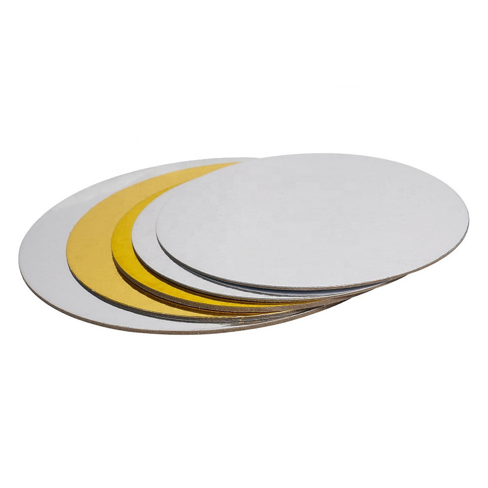 Thumbnail: 9'' Round Silver/Gold 3mm Cake Board