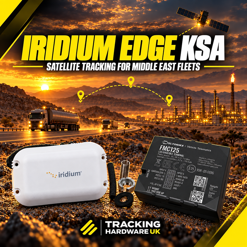 Iridium Edge and Teltonika FMC125 satellite tracking for Saudi Arabia and Middle East remote fleets