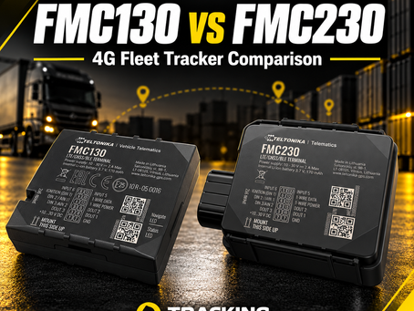 Teltonika FMC130 vs FMC230 4G fleet tracker comparison cover