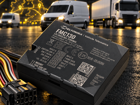 Teltonika FMC130 review cover using real FMC130 4G GPS tracker product photo