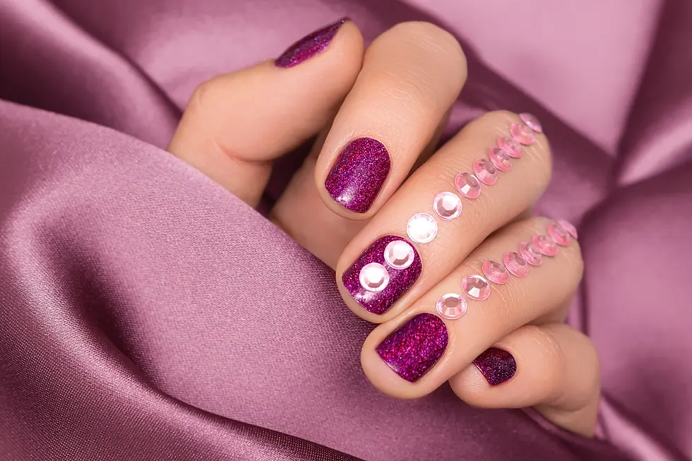 ongle en gel violet