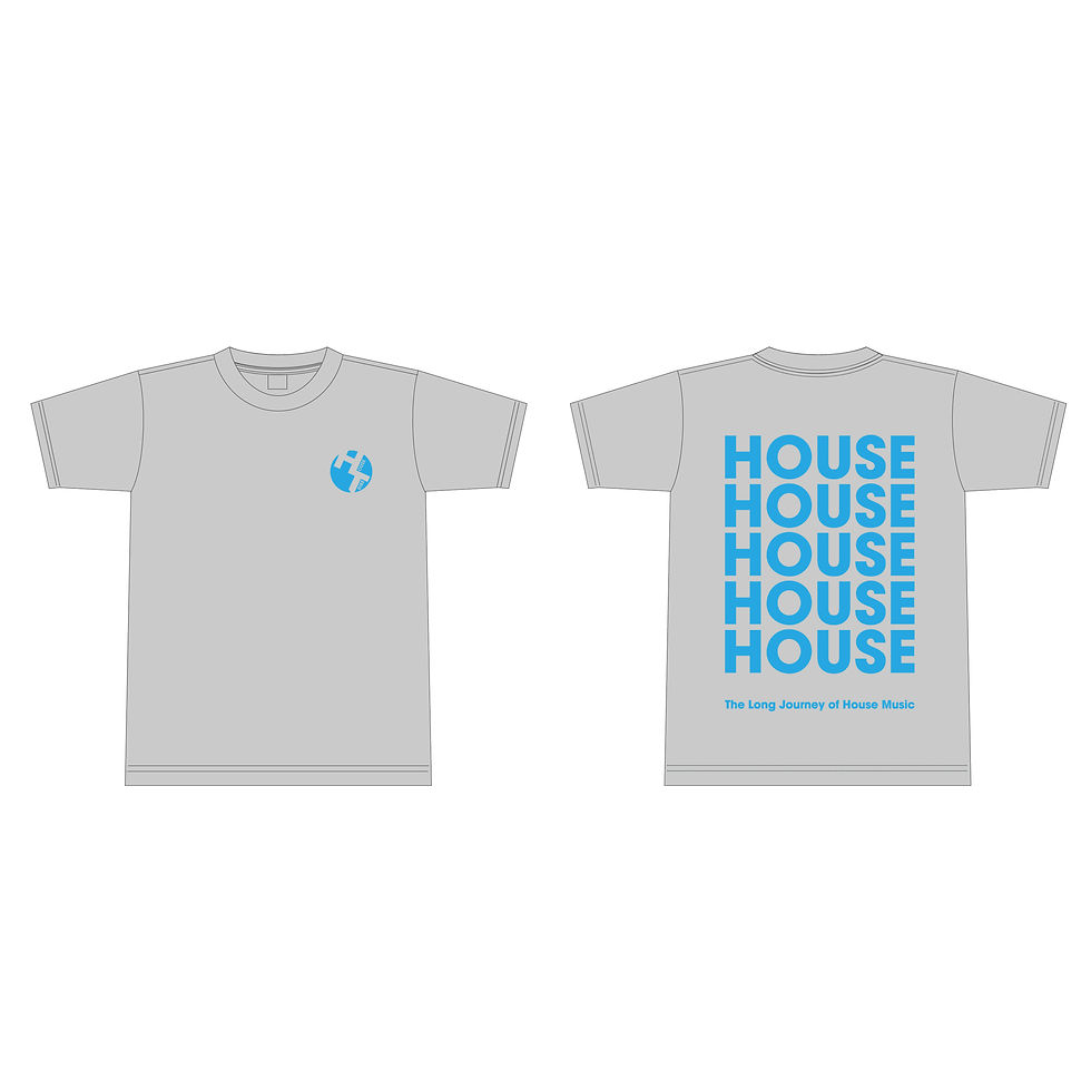 HOUSETRIBE Original Gray TEE×Light blue