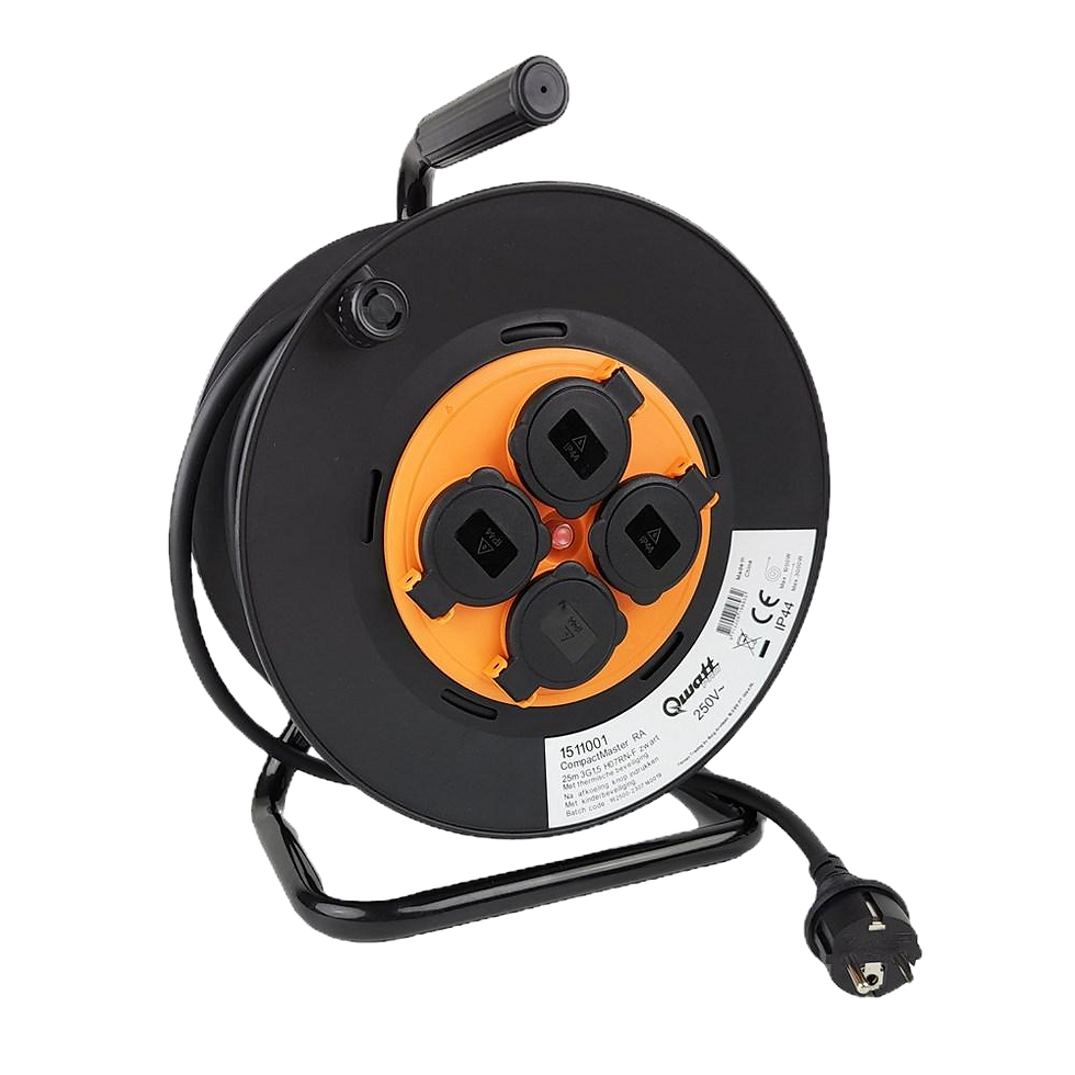 QwattPro Cable Reel CompactMaster 25 m – 3×1.5 mm²