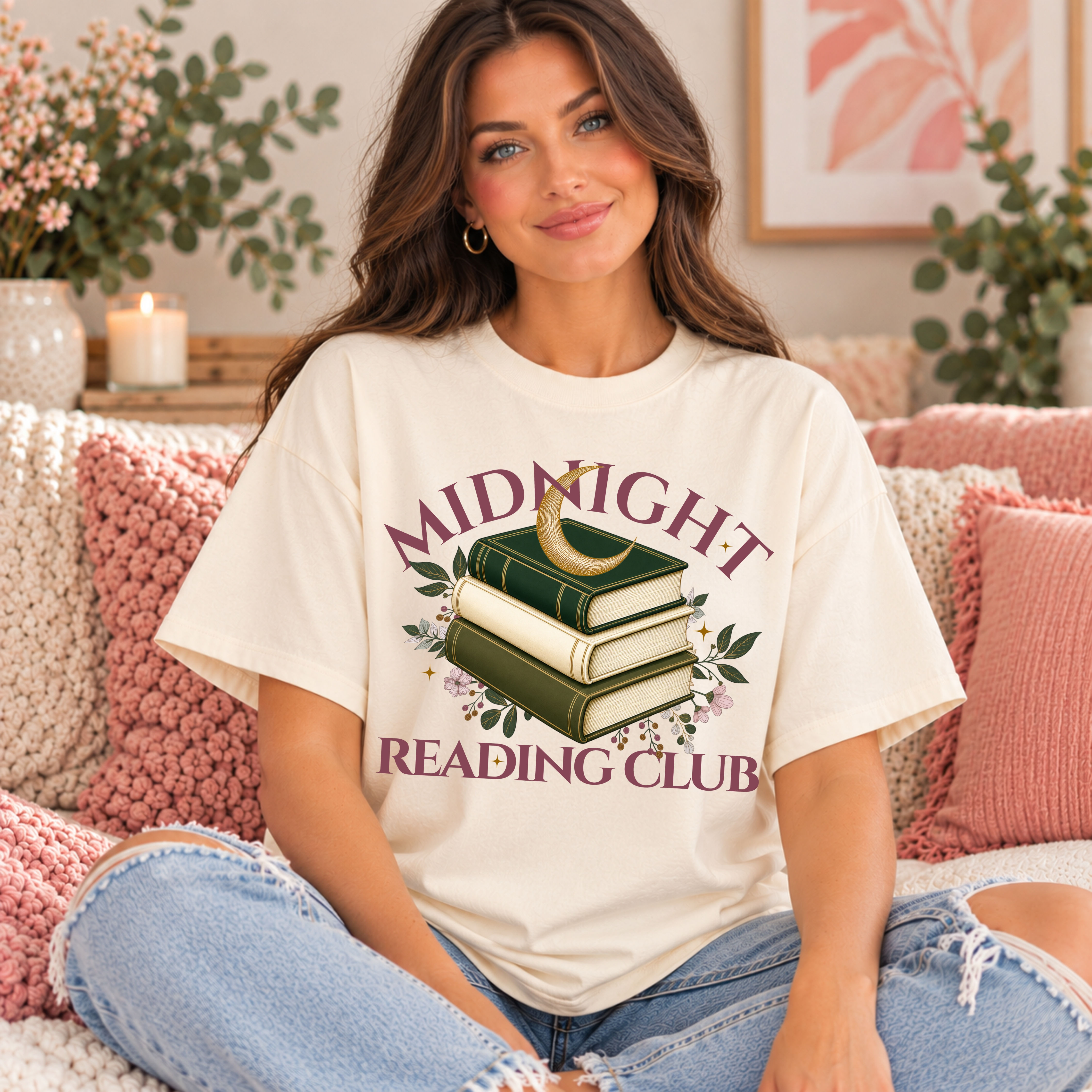 Midnight Reading Club PNG | Book Lover Shirt Design