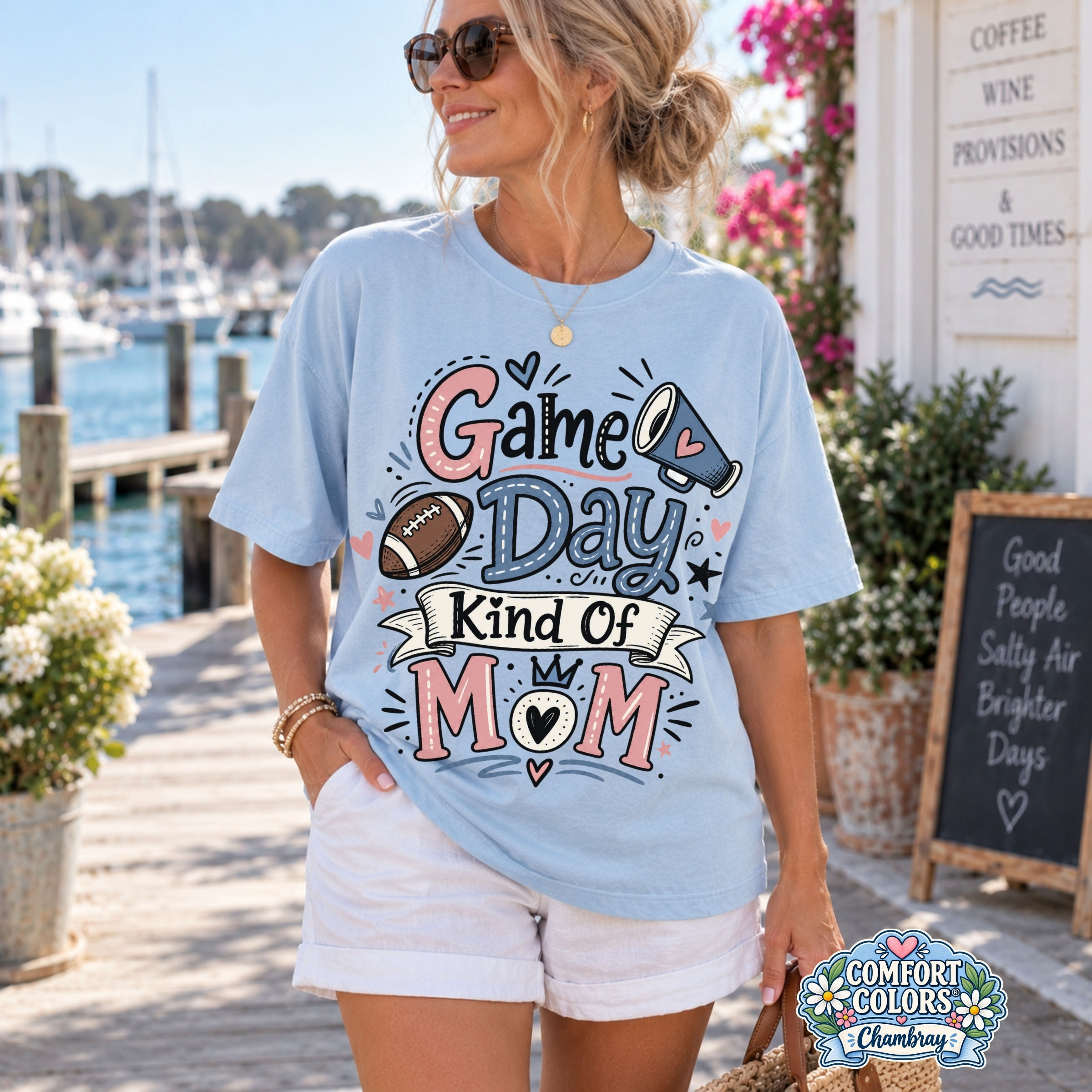 Game Day Kind of Mom Funny Football Mom Shirt