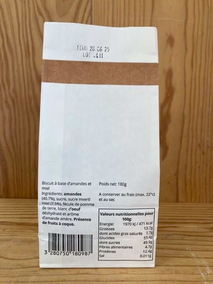 Miniature : Macarons amandes et miel, 180g