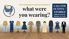 what were you wearing? call for outfits + stories graphic with lineup of clothes on mannequins