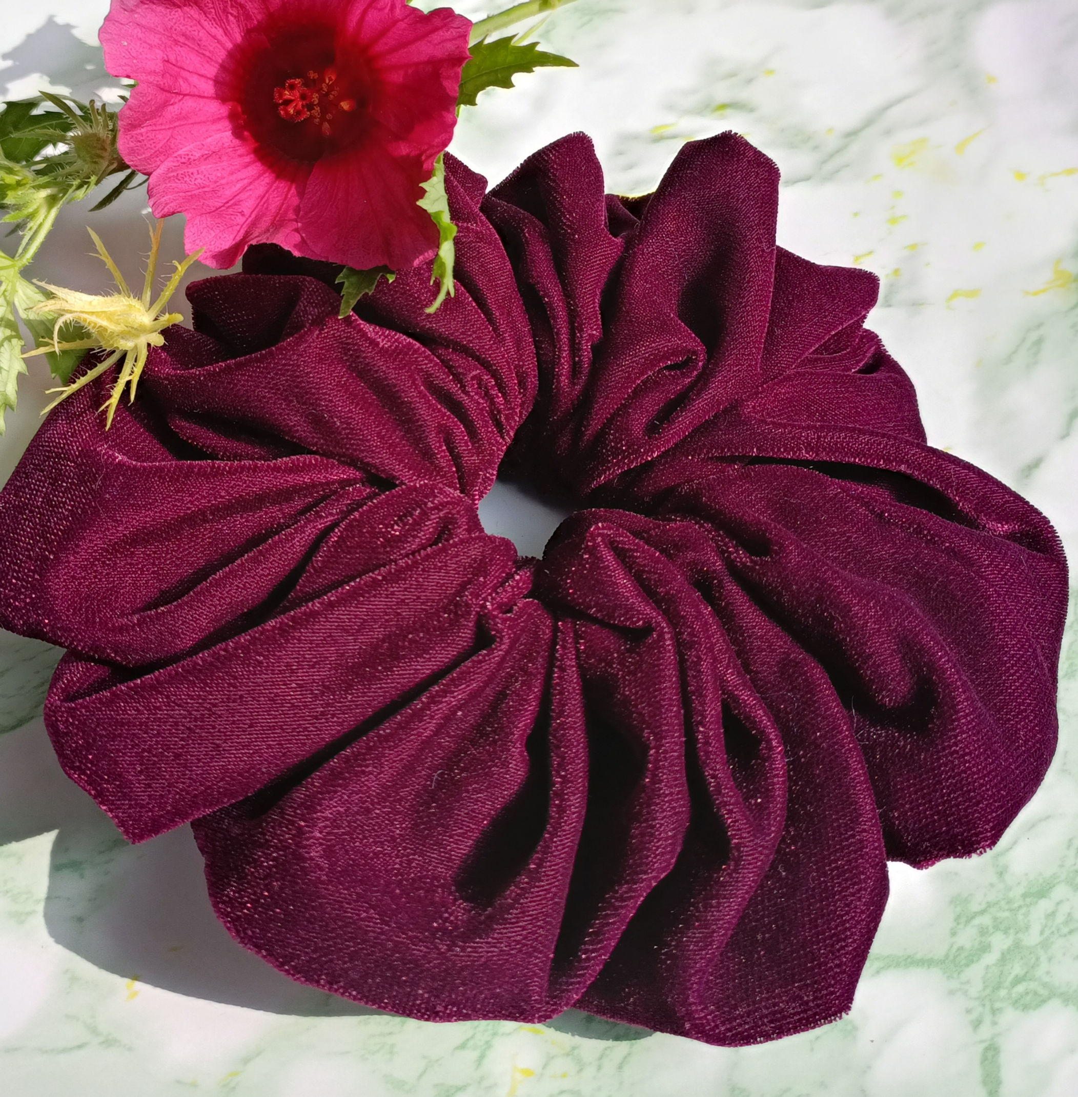Purple Velvet Scrunchie