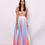 Thumbnail: Rainbow Print Multi Color Georgette Skirt
