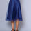Thumbnail: Plain Navy Blue Satin Skirt With Navy Blue Net Overlay