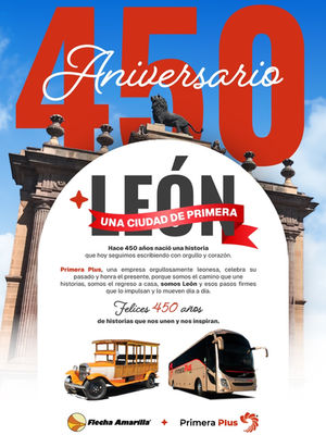 Desde hace más de tres décadas, Primera Plus ha sido parte del movimiento de León. Una marca que nació con la ciudad, creció con su gente y ha acompañado miles de historias que comienzan con un viaje. Hoy, en un momento histórico para León, celebramos el orgullo de ser una empresa leonesa que sigue conectando destinos con experiencia, confianza y cercanía. En Primera Plus, Aquí Está Todo lo que mueve a León.