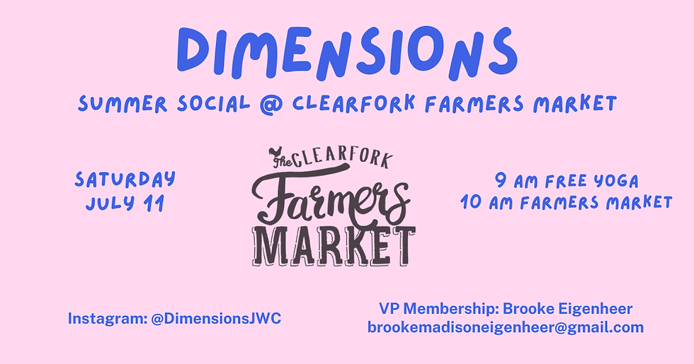 Dimensions Summer Social - Clearfork Farmers Market