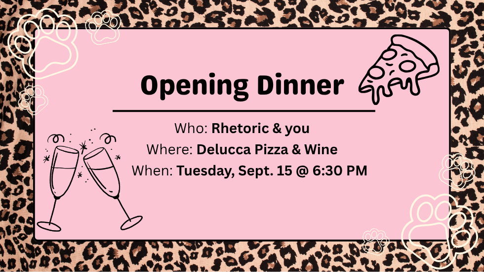Rhetoric Opening Dinner