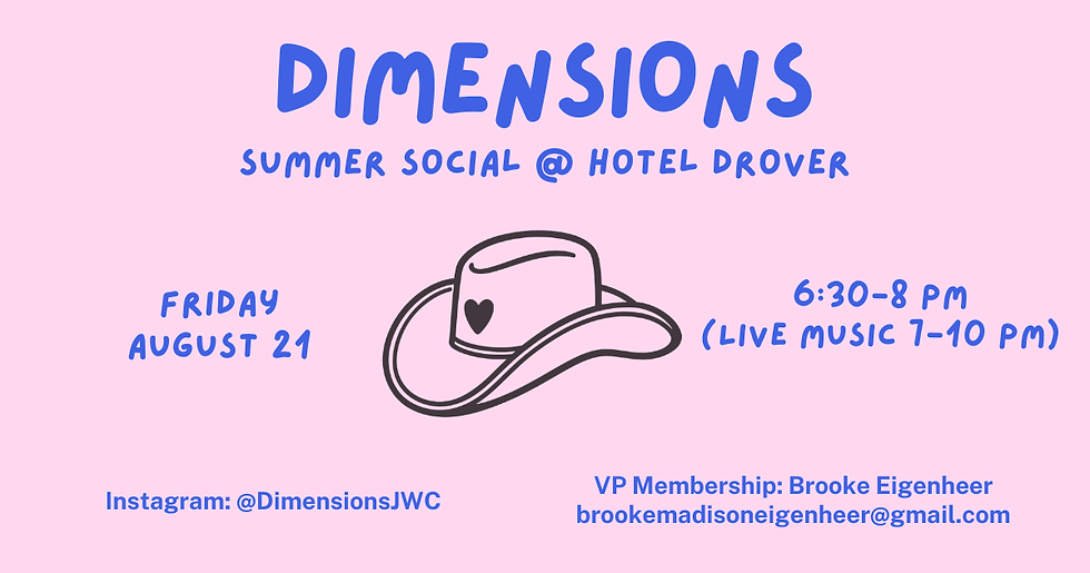 Dimensions Summer Social - Hotel Drover