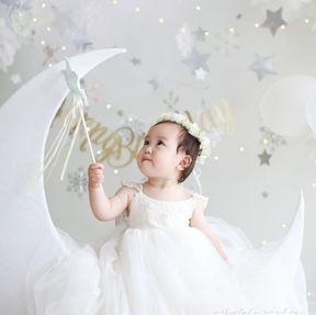 太子町（姫路・たつの）お庭のある写真スタジオ｜おしゃれでかわいい１歳バースデー｜お月様ショット