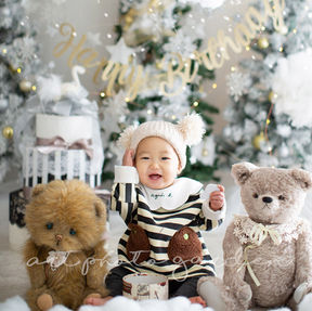 太子町（姫路・たつの）お庭のある写真スタジオ｜おしゃれでかわいい１歳バースデー｜モノトーン