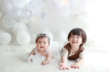 キラキラかわいい生後2ヶ月~ハーフバースデー・お誕生日フォト(生後6ヶ月まで) | お庭おうちスタジオアートフォトガーデン|シンプルな料金プラン|撮影パターン多数|兵庫県|太子(たつの・姫路・相生・赤穂・宍粟)
