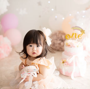 太子町（姫路・たつの）お庭のある写真スタジオ｜おしゃれでかわいい１歳バースデー｜ケーキスマッシュ