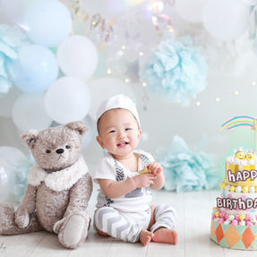 太子町（姫路・たつの）お庭のある写真スタジオ｜おしゃれでかわいい１歳バースデー｜ケーキスマッシュ