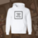 White Hoodie with Black logo