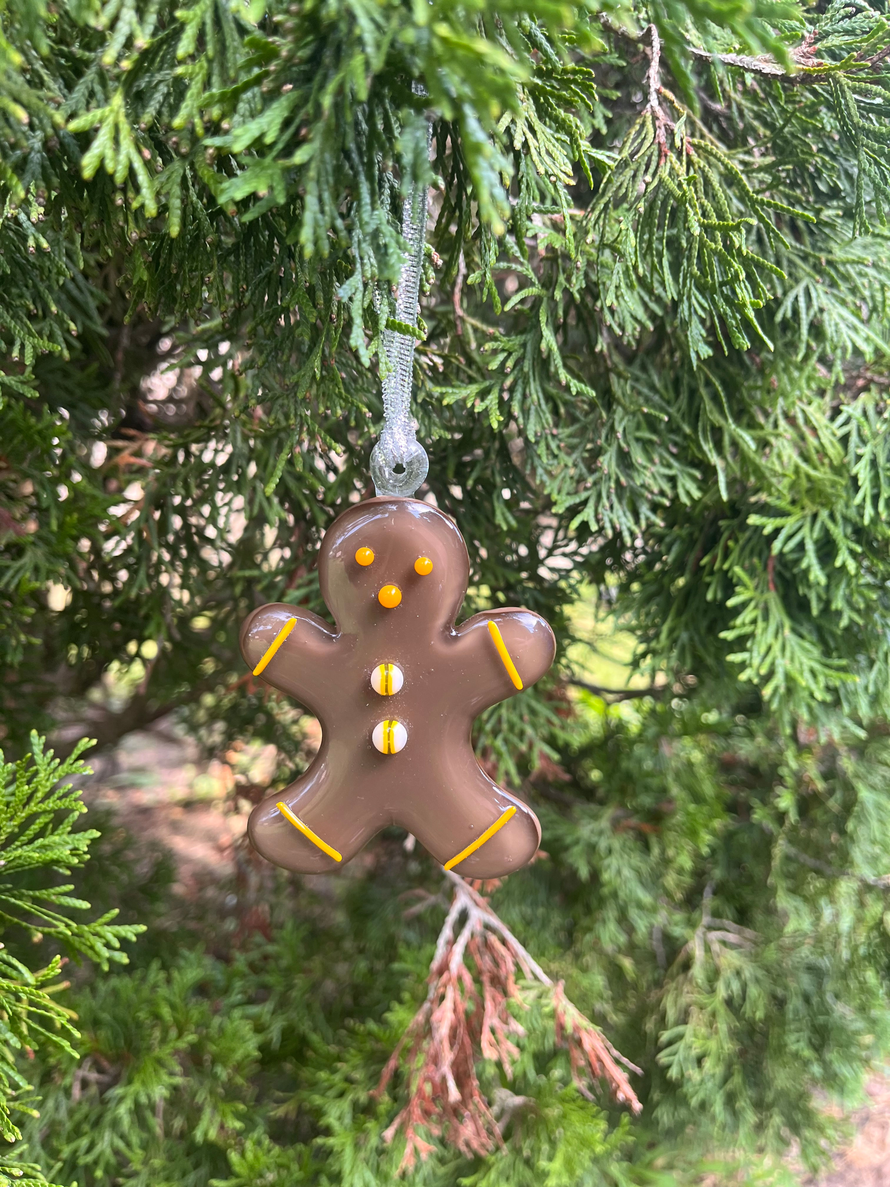 Handmade Fused Glass Ornament ~ Mr. Crumbles