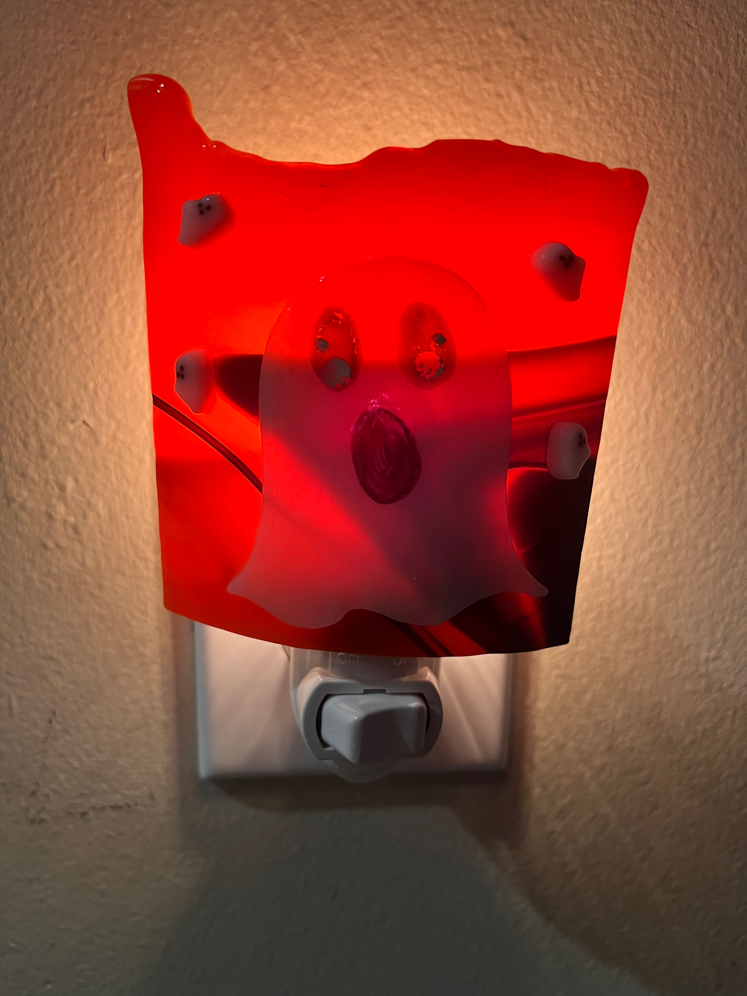 Boo Who | Handmade Fused Glass Ghost Night Light