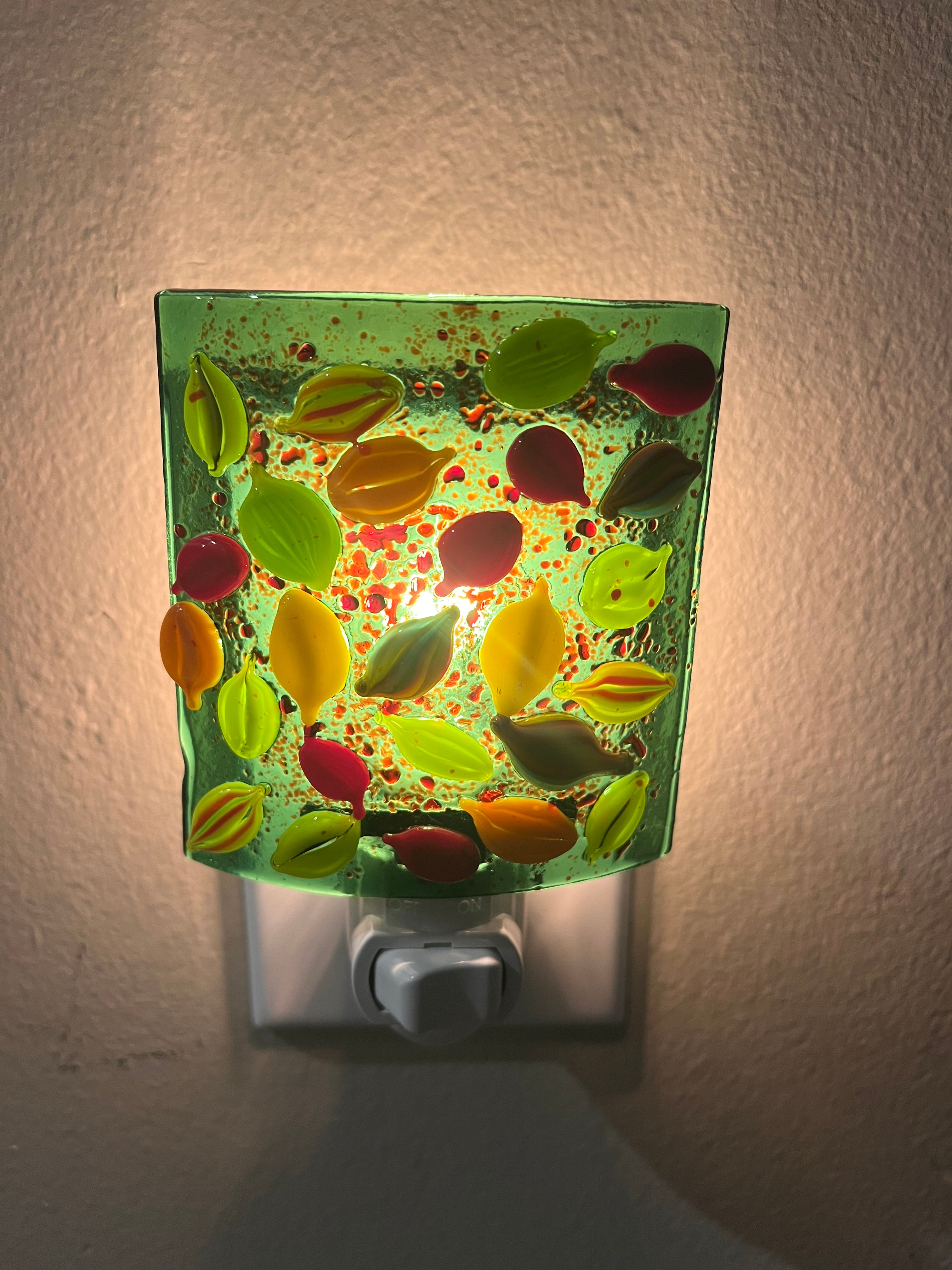 Autumn Confetti | Handmade Fused Glass Night Light