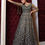 Thumbnail: Grey and Gold Embroidered Anarkali Product Code: V-4625