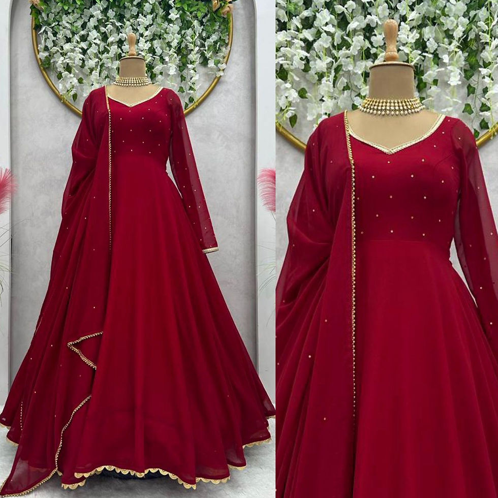 Faux Georgette Anarkali Gown - SB 2505