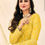 Thumbnail: Yellow and Gold Embroidered Anarkali  Product Code: EB-1416B