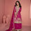 Thumbnail: Rani Pink Resham Thread Embroidery Anarkali Palazzo Suit  Product Code: ARW-9820