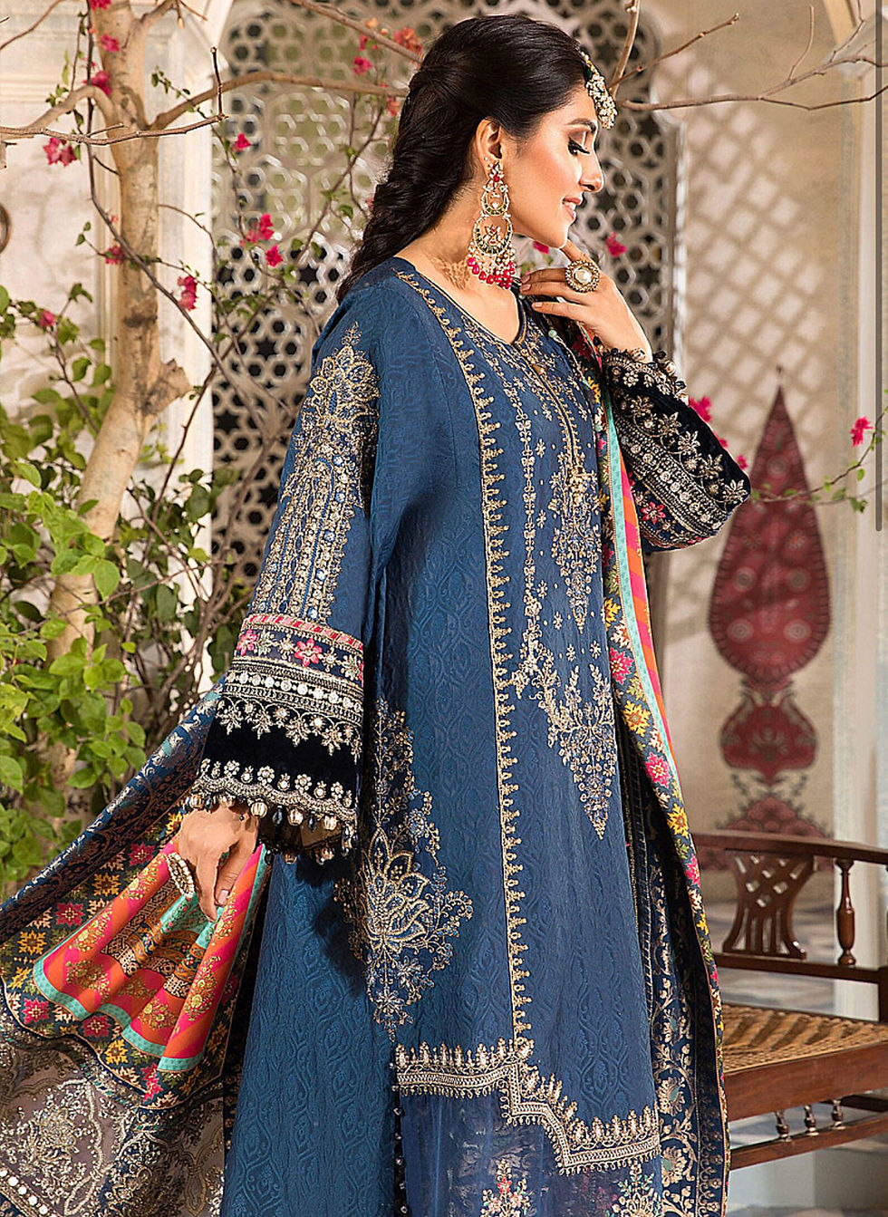 Thumbnail: MARIA B – MBROIDERED – Midnight Blue  Product Code: BD-2407